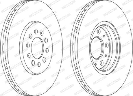 Ferodo DDF1221P-D - Тормозной диск autospares.lv