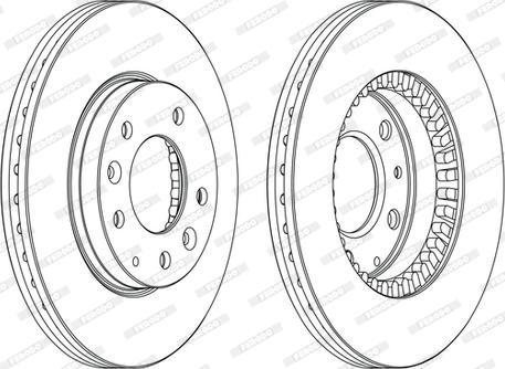 Ferodo DDF1278C-D - Тормозной диск autospares.lv