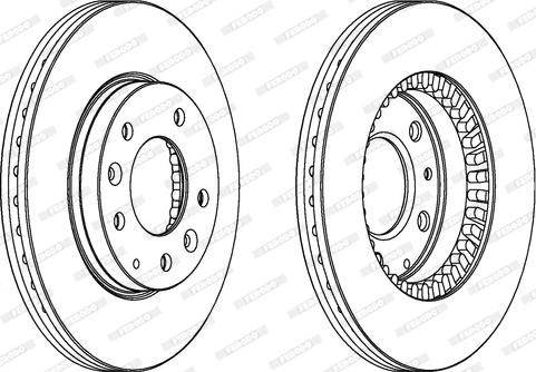 Ferodo DDF1278 - Тормозной диск autospares.lv