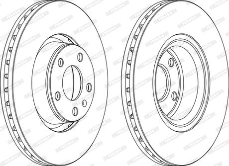 Ferodo DDF1277C-D - Тормозной диск autospares.lv