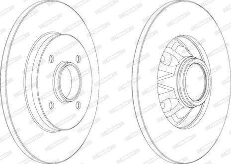 Ferodo DDF179-1 - Тормозной диск autospares.lv