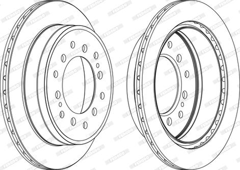 Ferodo DDF1743C-1-D - Тормозной диск autospares.lv