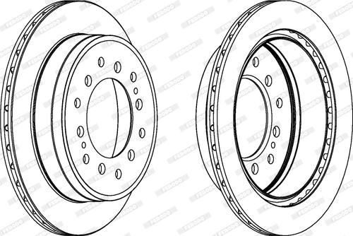 Ferodo DDF1743C - Тормозной диск autospares.lv