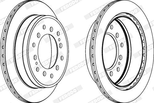 Ferodo DDF1743X - Тормозной диск autospares.lv