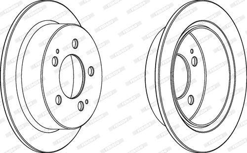 Ferodo DDF1753C - Тормозной диск autospares.lv