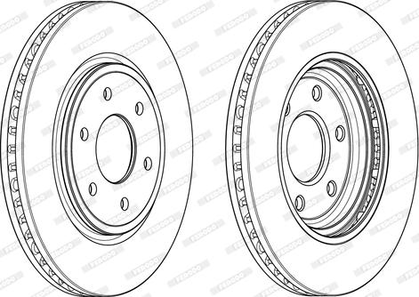 Ferodo DDF176-1 - Тормозной диск autospares.lv