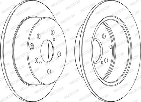 Ferodo DDF1704C - Тормозной диск autospares.lv