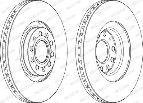 Ferodo DDF1705C-1-D - Тормозной диск autospares.lv