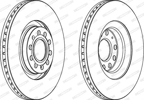 Ferodo DDF1705 - Тормозной диск autospares.lv