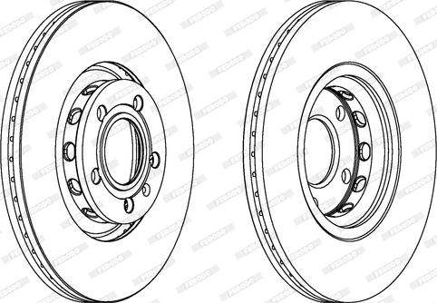 Ferodo DDF1706 - Тормозной диск autospares.lv