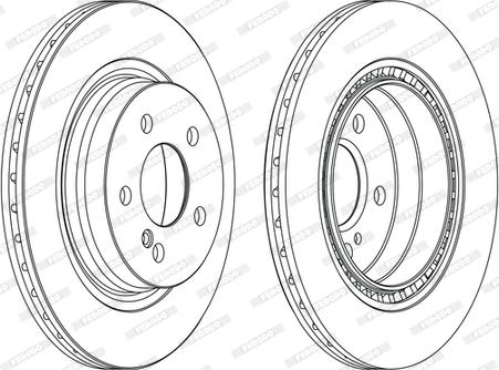 Ferodo DDF1700C-1-D - Тормозной диск autospares.lv