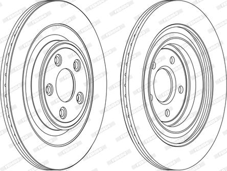 Ferodo DDF1703C - Тормозной диск autospares.lv