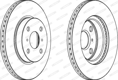 Ferodo DDF1710C - Тормозной диск autospares.lv