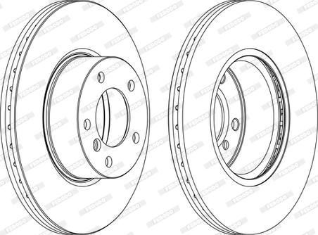 Ferodo DDF1717C-1-D - Тормозной диск autospares.lv