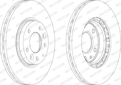 Ferodo DDF1739 - Тормозной диск autospares.lv