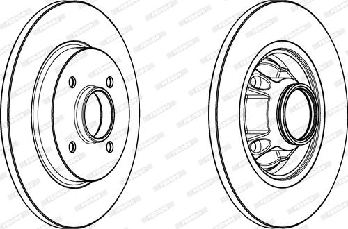 Ferodo DDF1735-1 - Тормозной диск autospares.lv