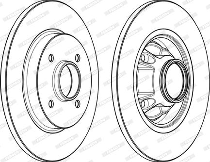 Ferodo DDF1735P-D - Тормозной диск autospares.lv