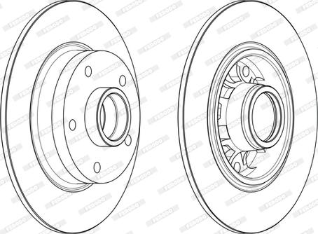 Ferodo DDF1730-1 - Тормозной диск autospares.lv