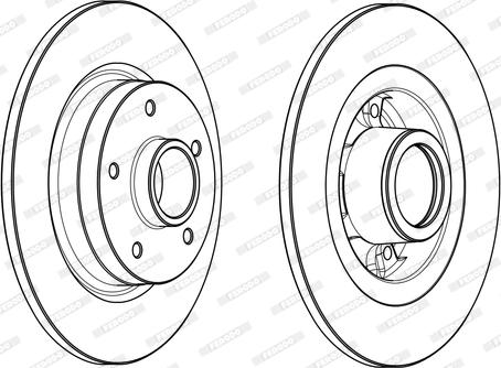 Ferodo DDF1731-1 - Тормозной диск autospares.lv