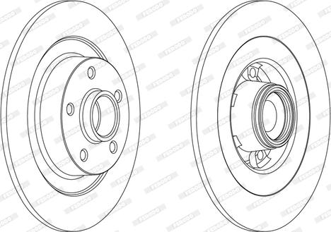 Ferodo DDF1725 - Тормозной диск autospares.lv