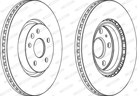 Ferodo DDF1723 - Тормозной диск autospares.lv