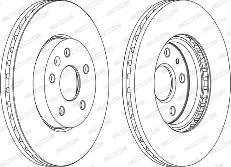 Ferodo DDF1722P-D - Тормозной диск autospares.lv