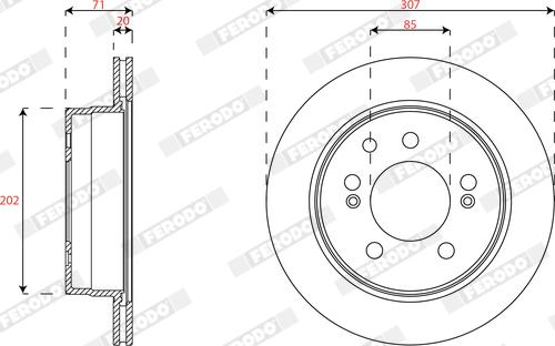 Ferodo DDF1772 - Тормозной диск autospares.lv