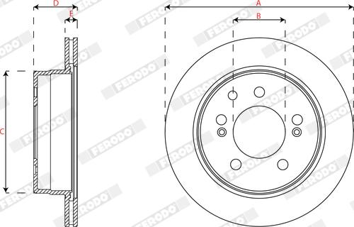 Ferodo DDF1772 - Тормозной диск autospares.lv