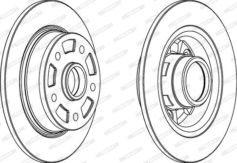 Ferodo DDF855 - Тормозной диск autospares.lv