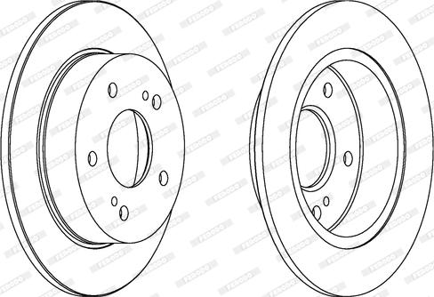 Ferodo DDF863 - Тормозной диск autospares.lv