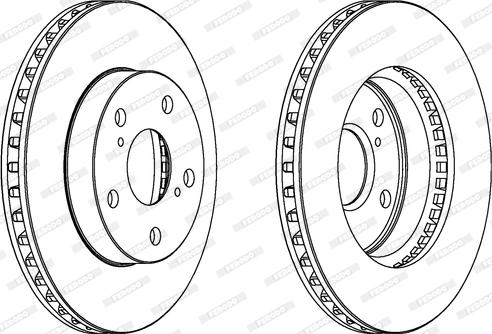 Ferodo DDF806 - Тормозной диск autospares.lv