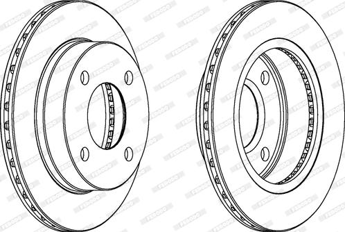 Ferodo DDF807 - Тормозной диск autospares.lv