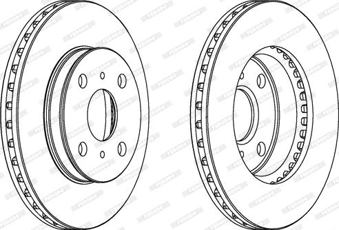 Ferodo DDF880 - Тормозной диск autospares.lv