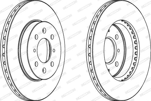 Ferodo DDF871 - Тормозной диск autospares.lv