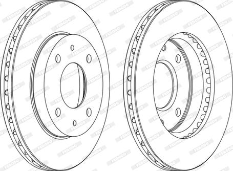 Ferodo DDF390C-D - Тормозной диск autospares.lv