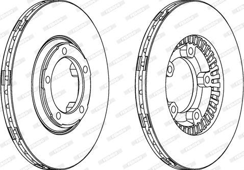 Ferodo DDF349 - Тормозной диск autospares.lv