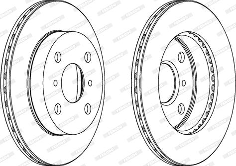 Ferodo DDF350 - Тормозной диск autospares.lv