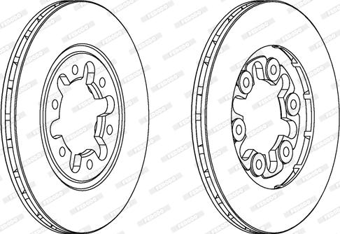 Ferodo DDF357 - Тормозной диск autospares.lv