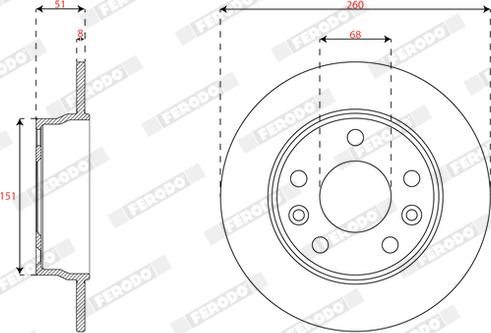 Ferodo DDF3045C - Тормозной диск autospares.lv