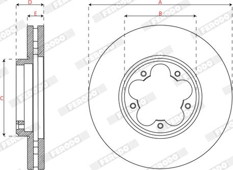 Ferodo DDF3059C - Тормозной диск autospares.lv