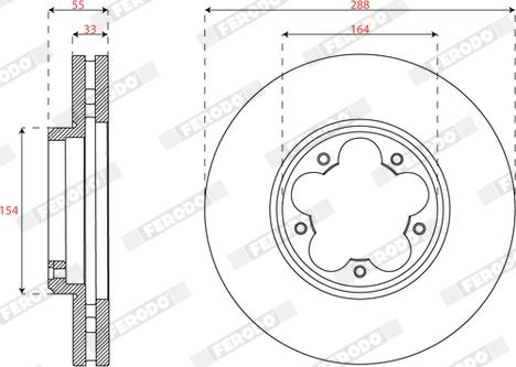 Ferodo DDF3059C - Тормозной диск autospares.lv