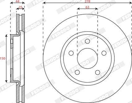 Ferodo DDF3050C - Тормозной диск autospares.lv