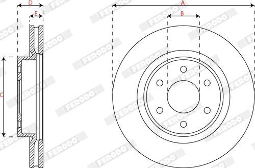 Ferodo DDF3061C - Тормозной диск autospares.lv