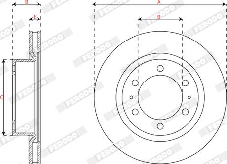 Ferodo DDF3082C - Тормозной диск autospares.lv