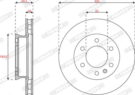 Ferodo DDF3034-1 - Тормозной диск autospares.lv