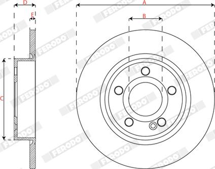 Ferodo DDF3024C - Тормозной диск autospares.lv