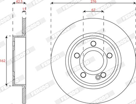 Ferodo DDF3024C - Тормозной диск autospares.lv