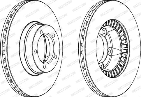 Ferodo DDF380 - Тормозной диск autospares.lv