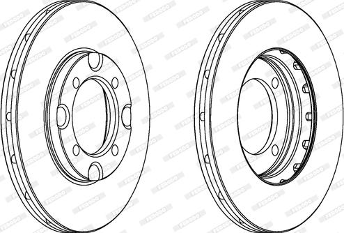 Ferodo DDF383 - Тормозной диск autospares.lv