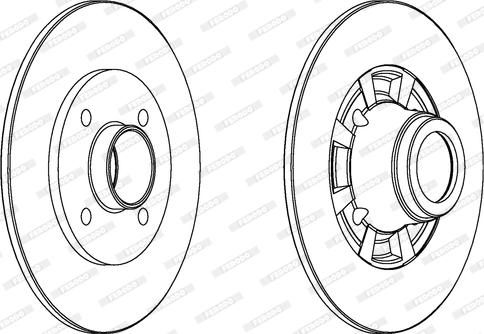 Ferodo DDF334 - Тормозной диск autospares.lv